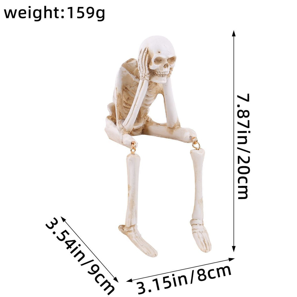 Shelf Sitting Skeleton Trio