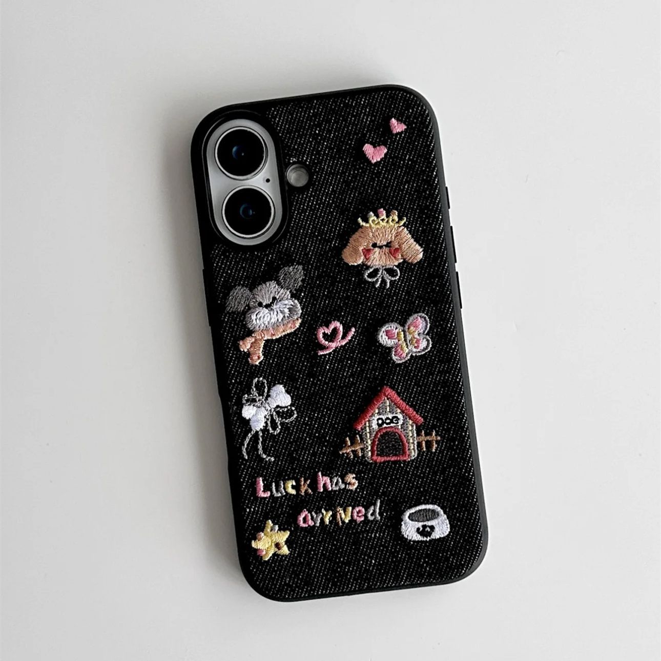 Embroidery Dog House Phone Case