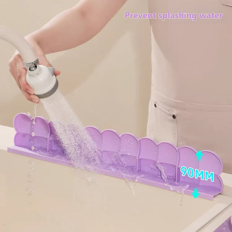 Sink Splash Guard with Raised Edge