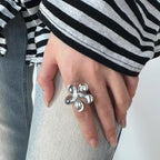 Matte Flower Adjustable Ring - Modomu