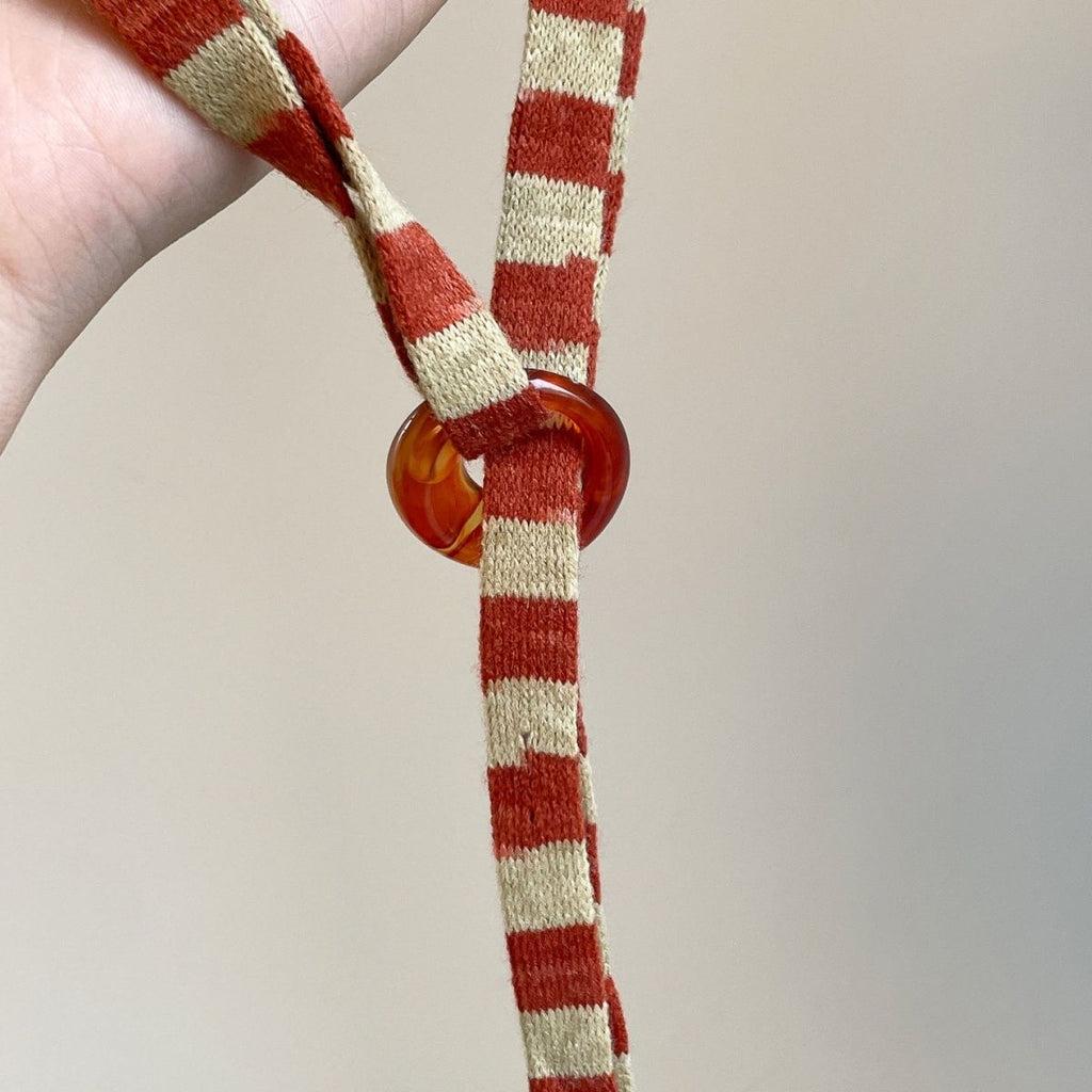 Striped Ring Tie Belt
