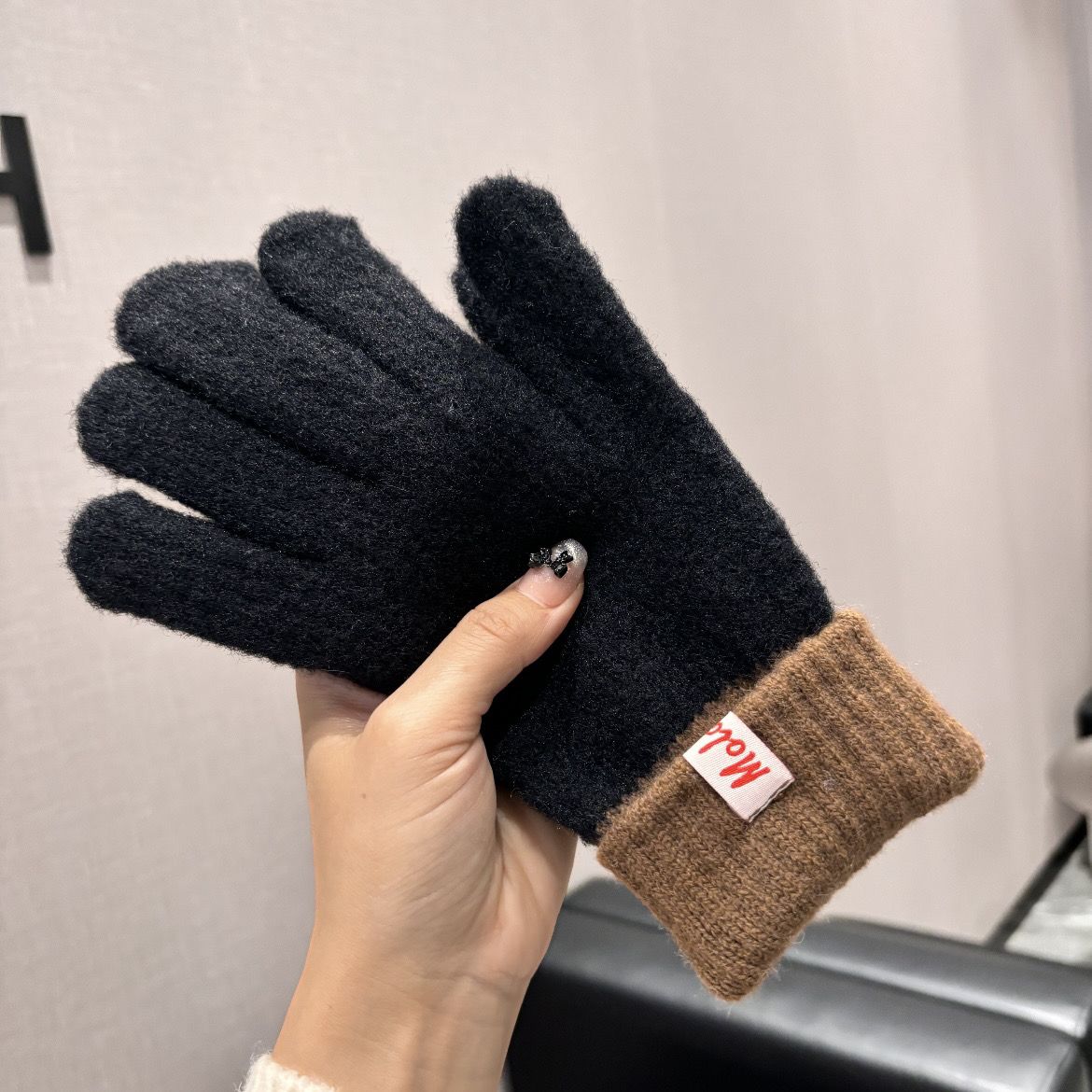 Double knit touchscreen winter gloves - Modomu