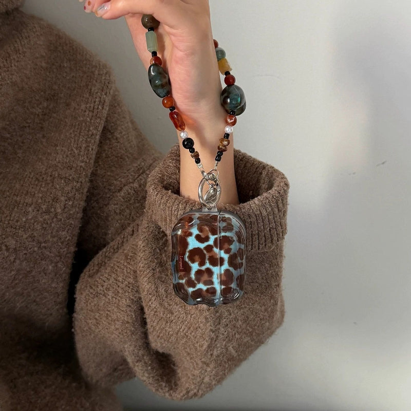 Leopard Bead Chain AirPods Case - Modomu