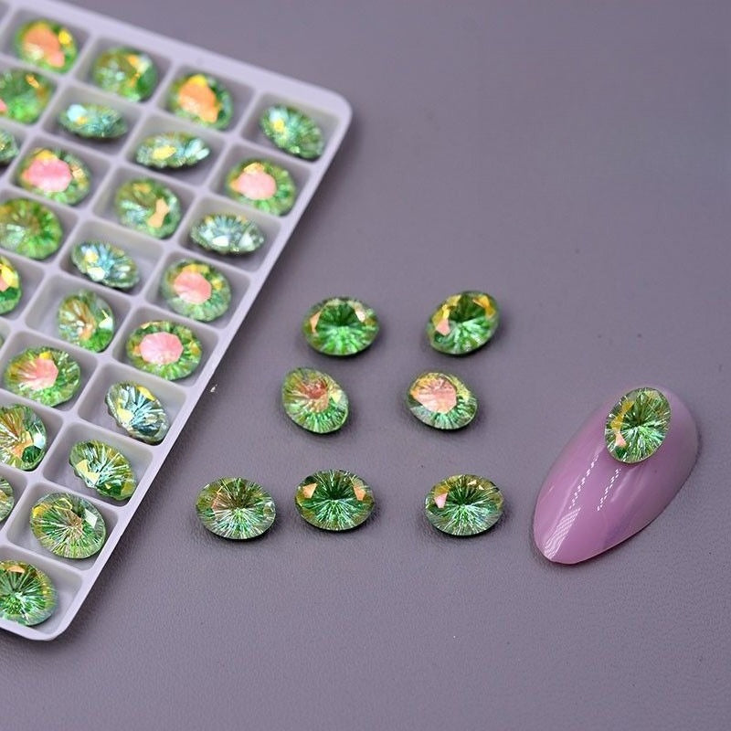 Firework Oval Nail Stones