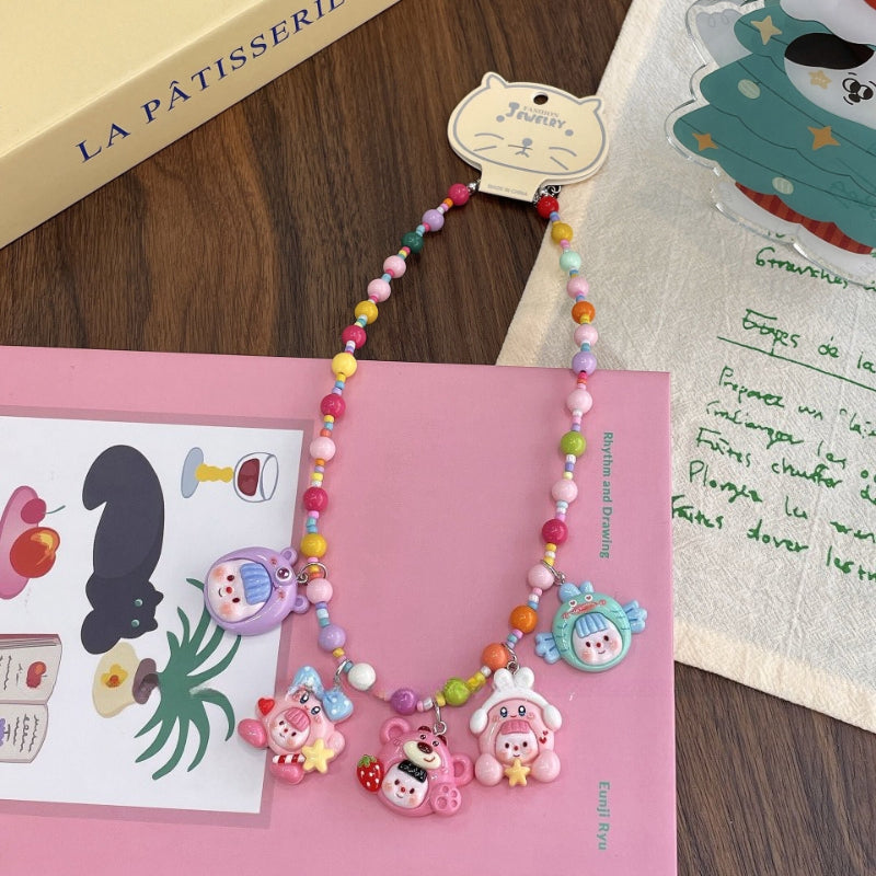 Kids Cartoon Beaded Necklace - Modomu