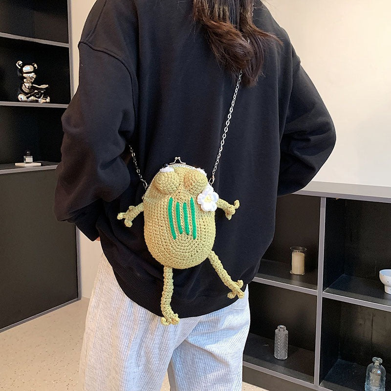 Crochet Frog Chain Bag