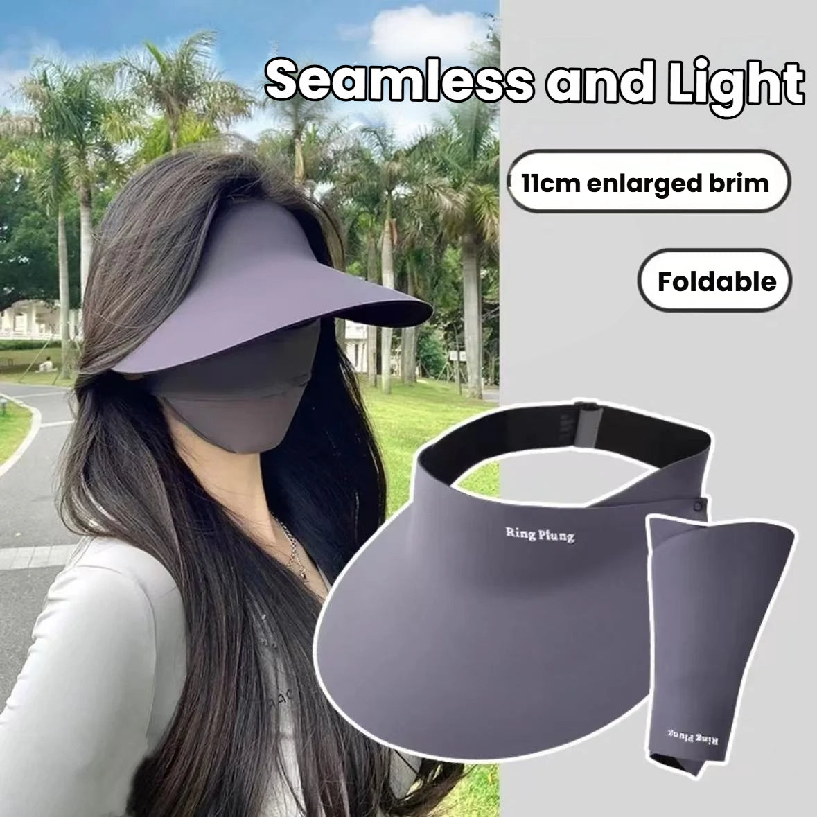 Empty Top Sun Hat Black
