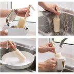 Loofah Dish Brush with Wooden Handle