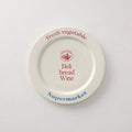Deli Lettering Bone China Plate