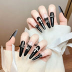 Cross Buckle Long Press-On Nails