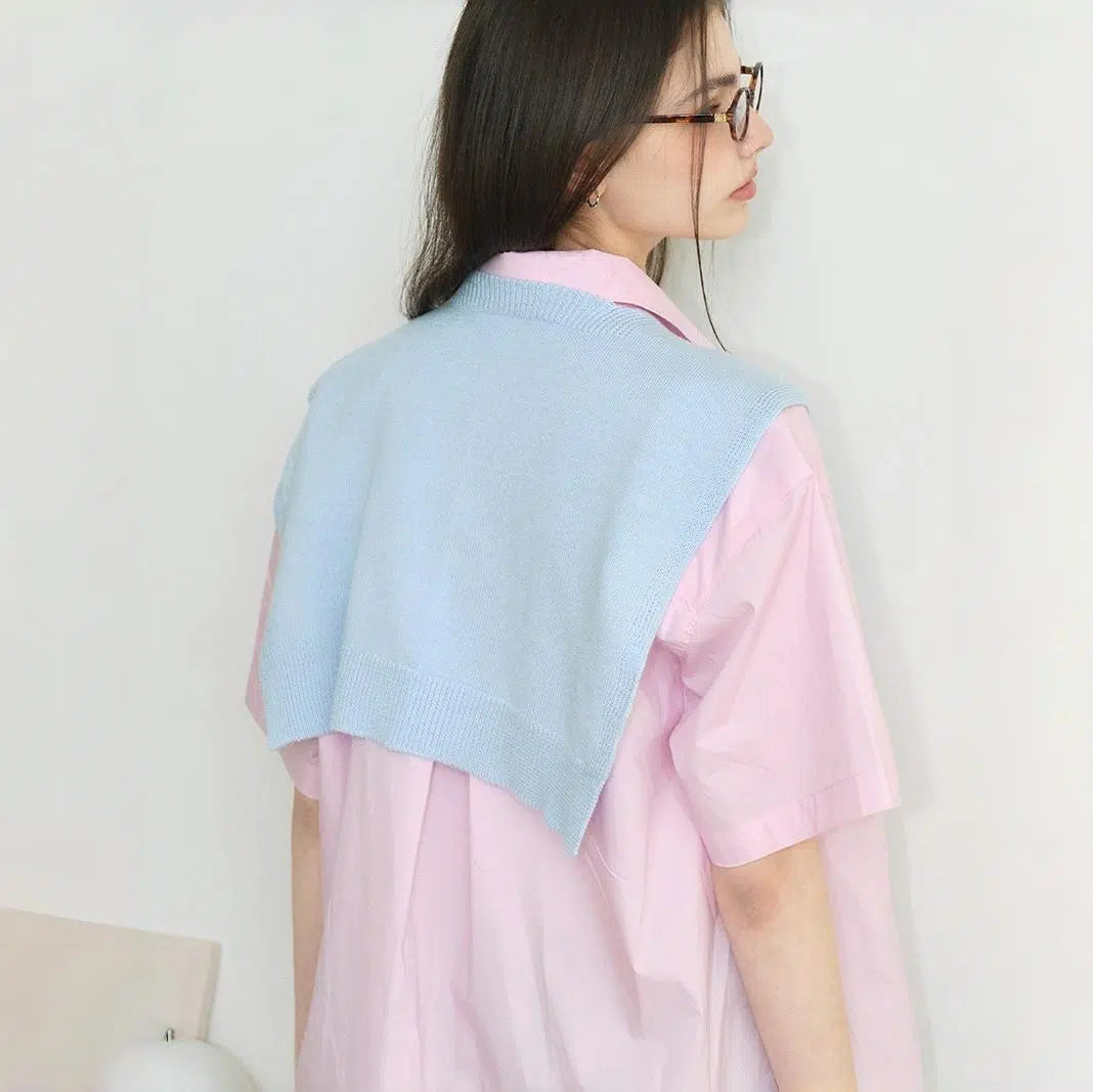 Knitted Shawl Style Vest - Modomu