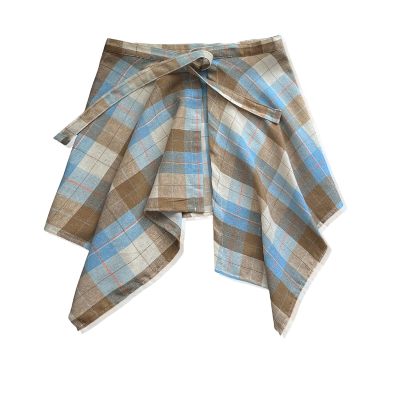 Unisex Plaid Layered Skirt - Modomu
