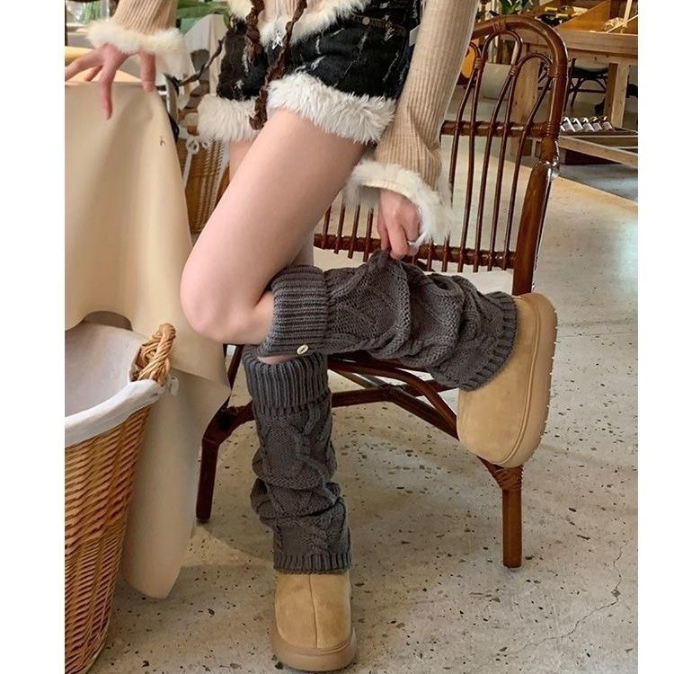 Heavy Knit Stacked Socks