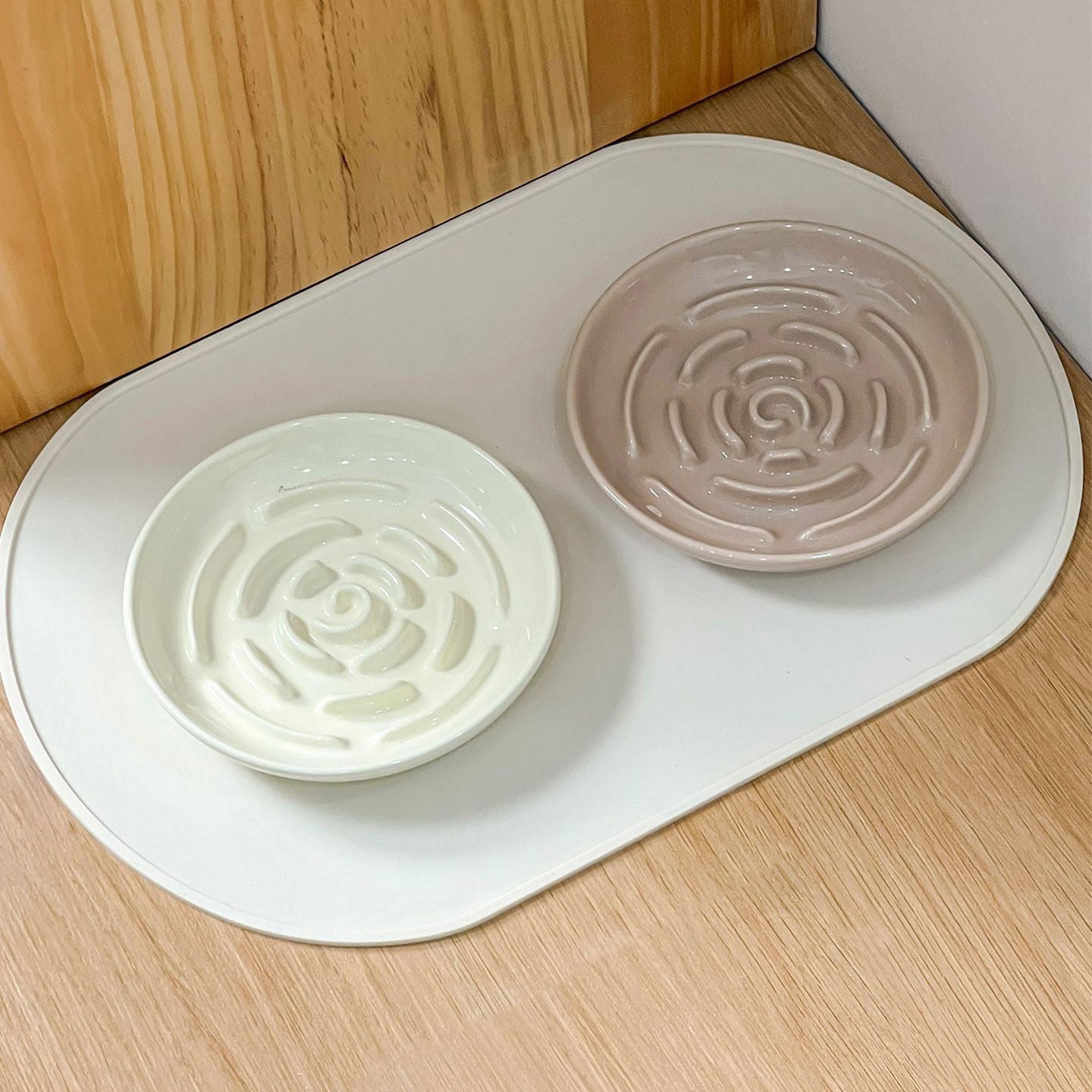 Ceramic Cat Slow Feeder Tray