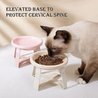 Ceramic Cat Bowl With Stand