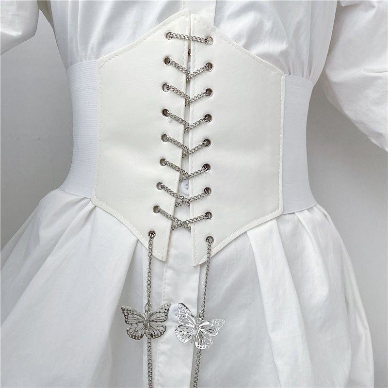 Retro Lace Wide Waist Belt - Modomu