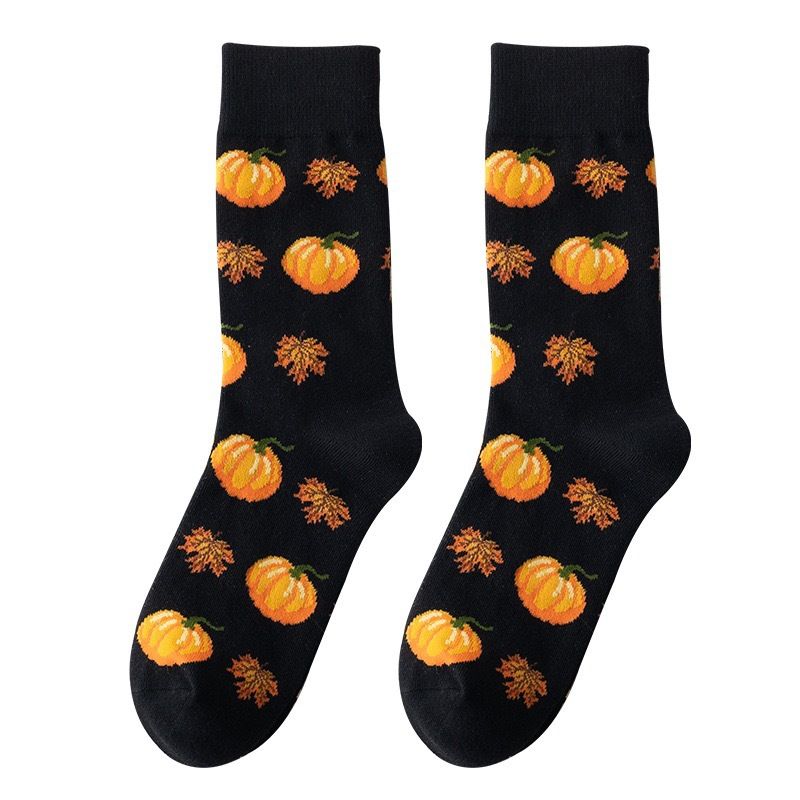 Autumn Pumpkin Crew Socks