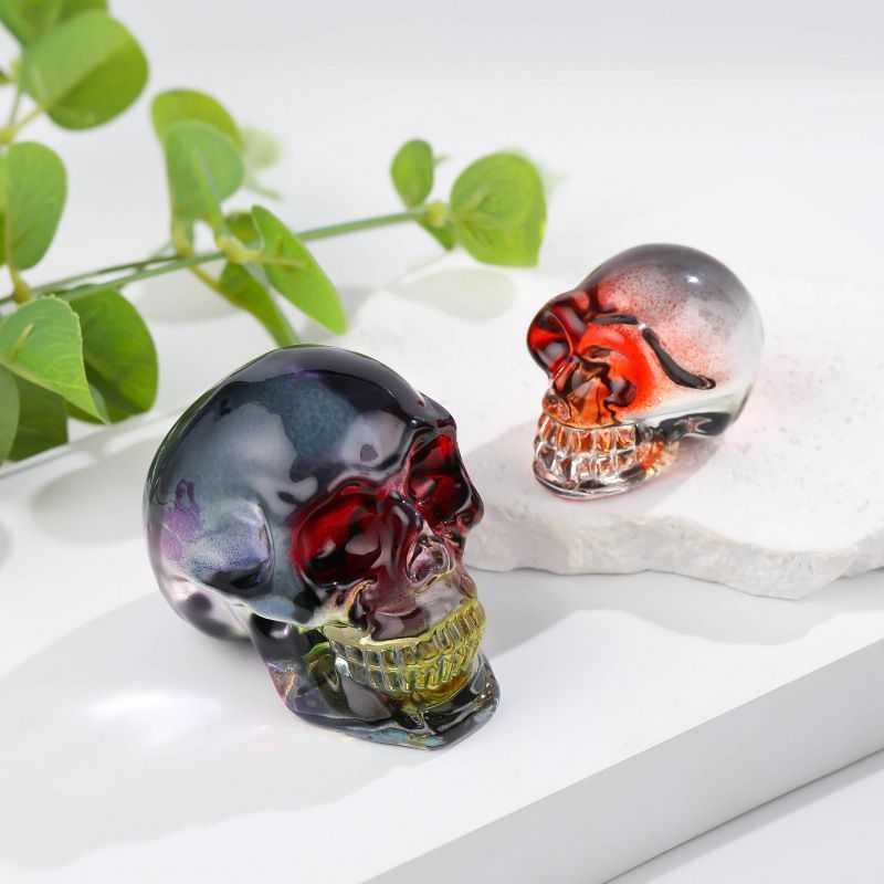 Iridescent Skull Ornament
