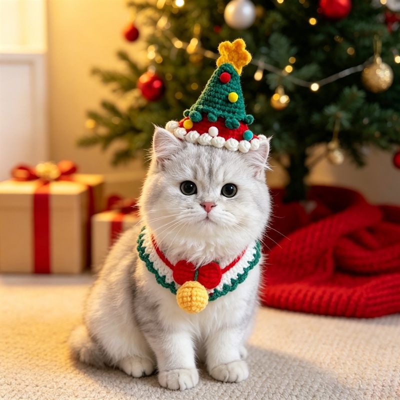 Christmas Tree Pet Hat Set