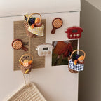 Mini Rattan Picnic Basket Magnet