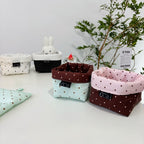 Soft Quilted Tabletop Storage Basket