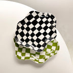 Wavy Edge Checkerboard Plate