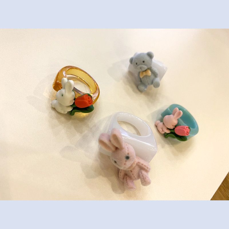 Tiny Fuzzy Animal Ring