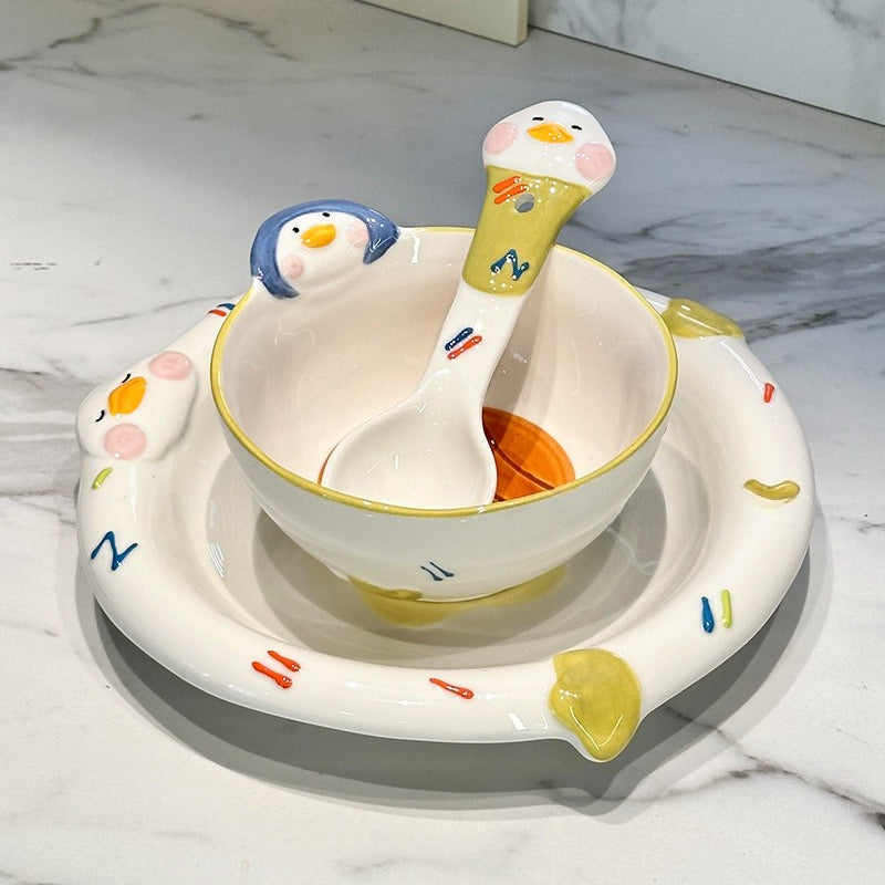 Cute Duck Ceramic Plate - Modomu