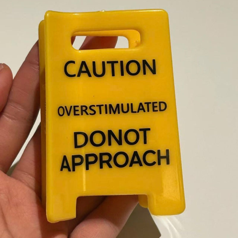 Caution Sign Claw Clip