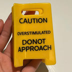Caution Sign Claw Clip