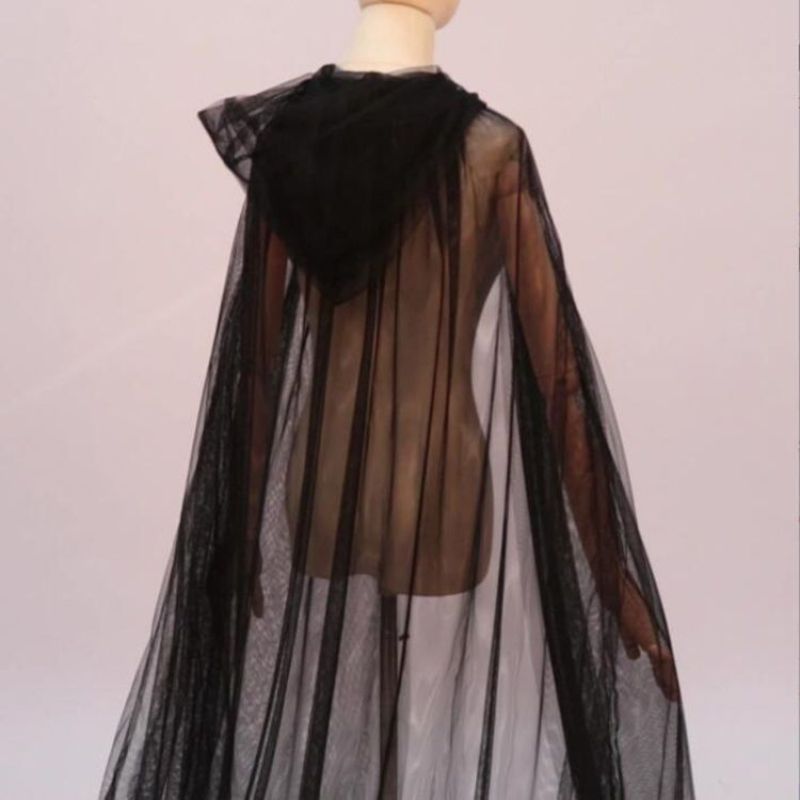 Sheer Hooded Ghost Cape