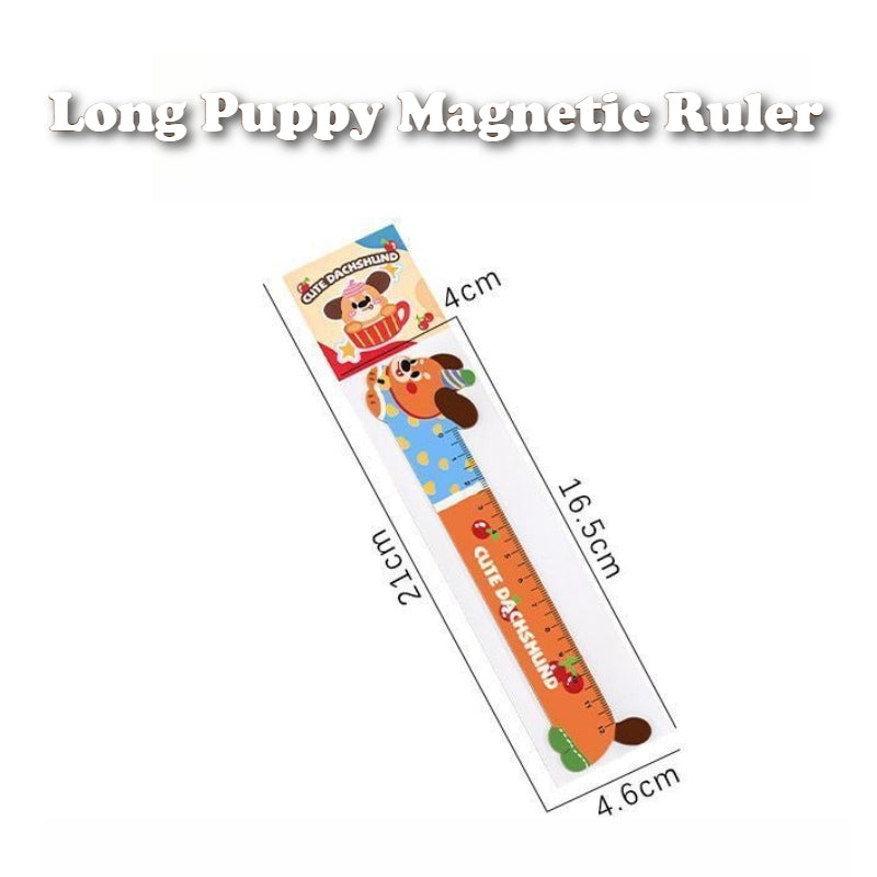 Cartoon Puppy Magnetic Bookmark Ruler - Modomu