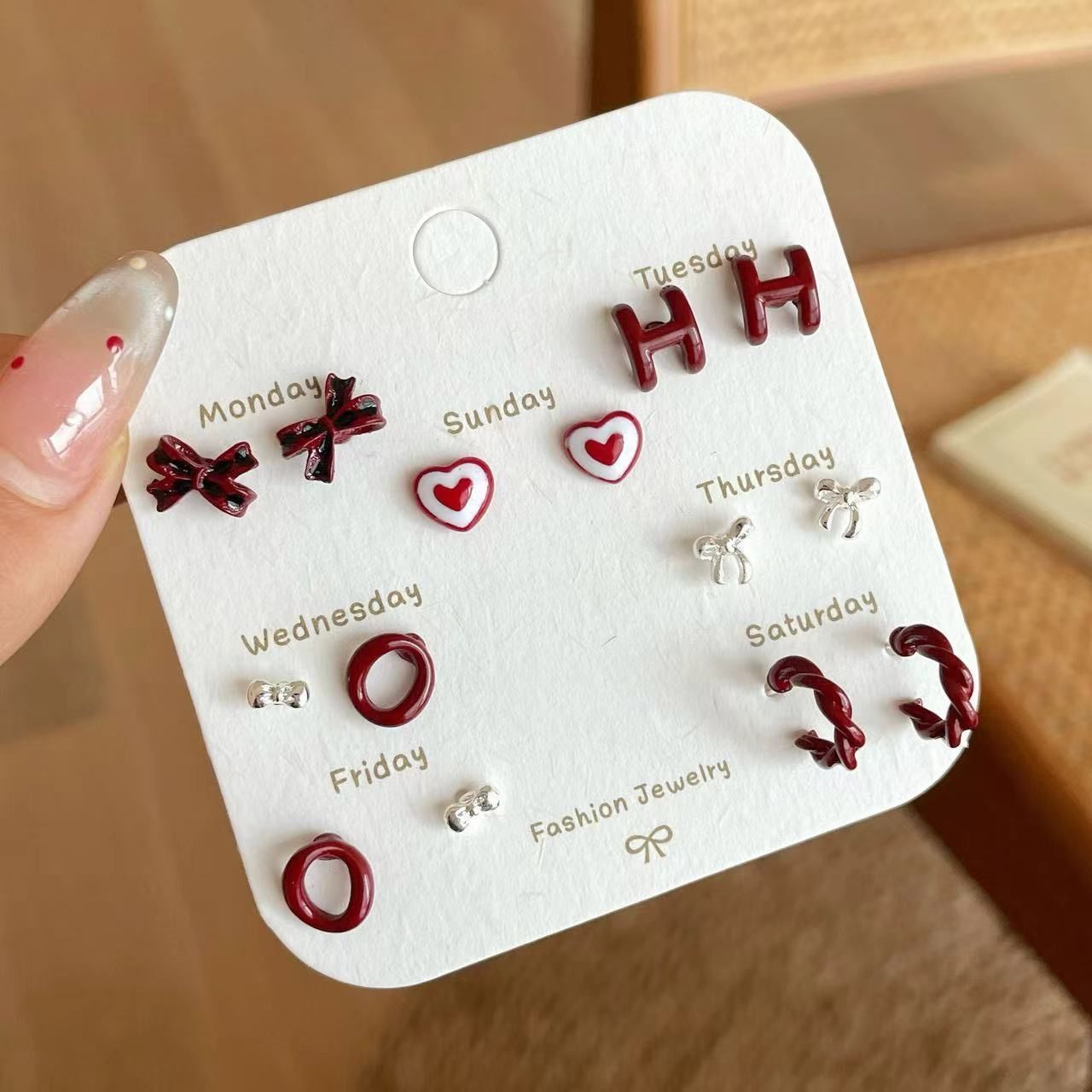 Geometric Stud Earrings Set - Modomu