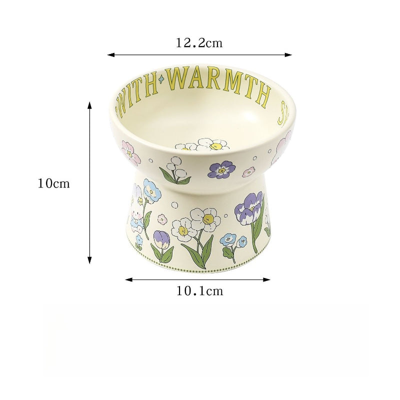 Ceramic Pet Bowl with Rim