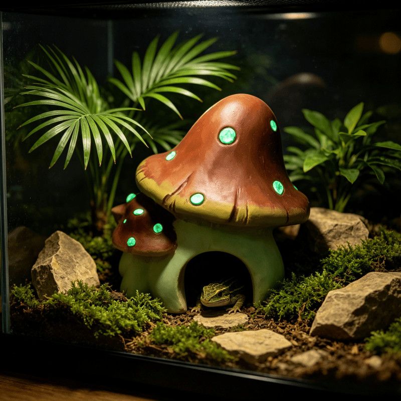 Mushroom Reptile Hide Cave