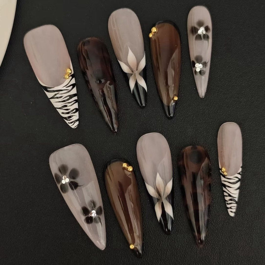 Autumn Amber Tortoiseshell Press-On Nails