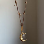 Sun Moon Braided Rope Necklace