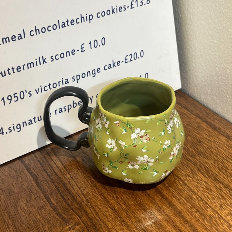 Vintage Floral Ceramic Mug