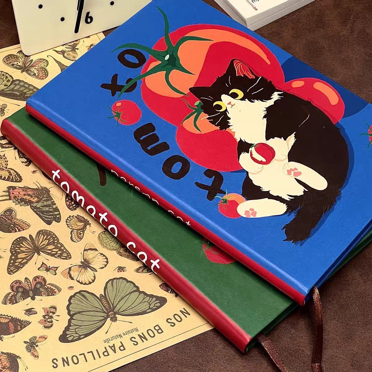 Retro Kitten Hard Cover Notebook - Modomu