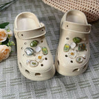 Pressed Fern Pebble Charms