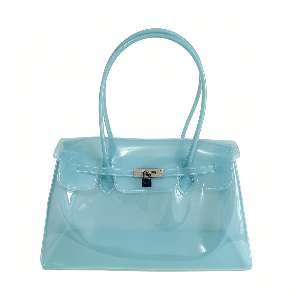 Oversized Jelly Padlock Tote