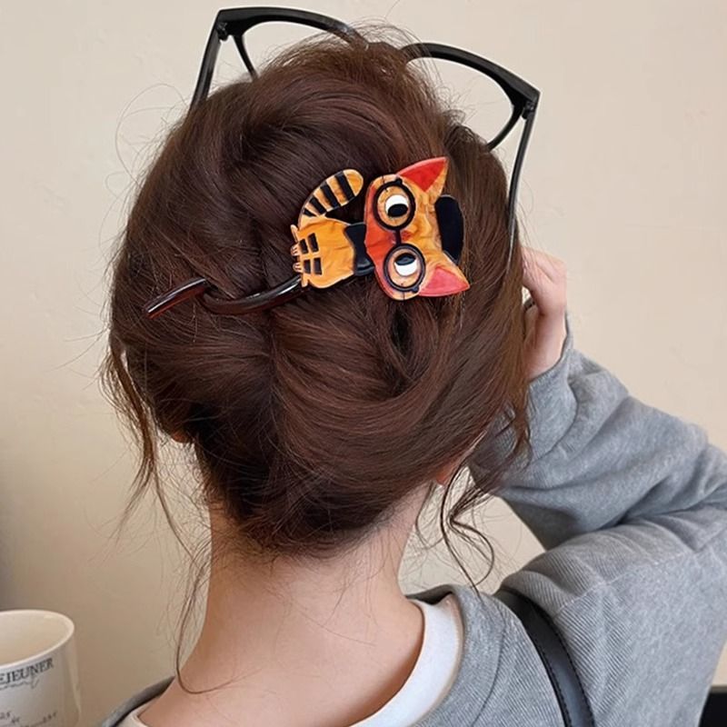 Cartoon Cat Twist Hair Clip