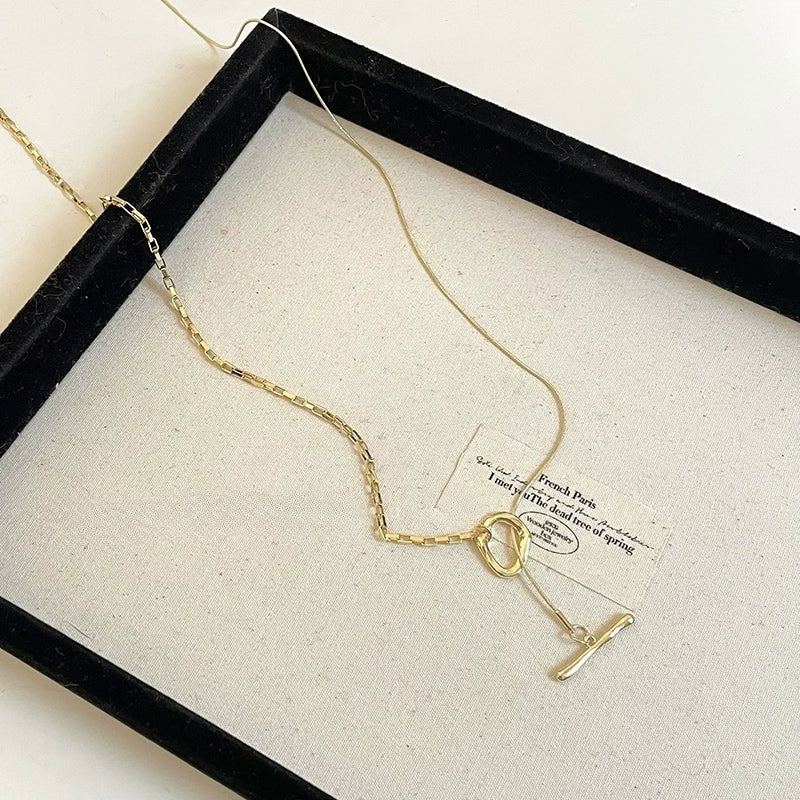 OT buckle necklace with modern clasp