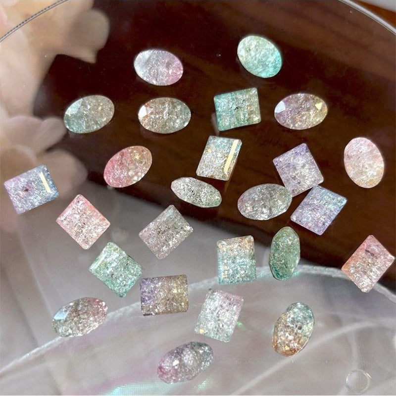 Crackle Gradient Nail Stones