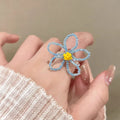 Crystal Flower Beaded Ring Set - Modomu