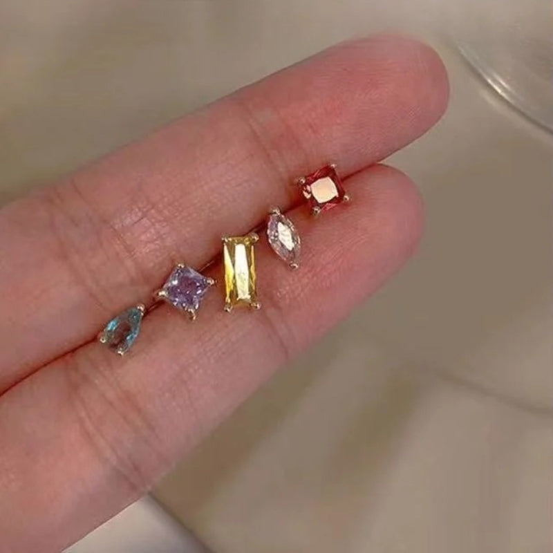 Mixed Heart Stud Set