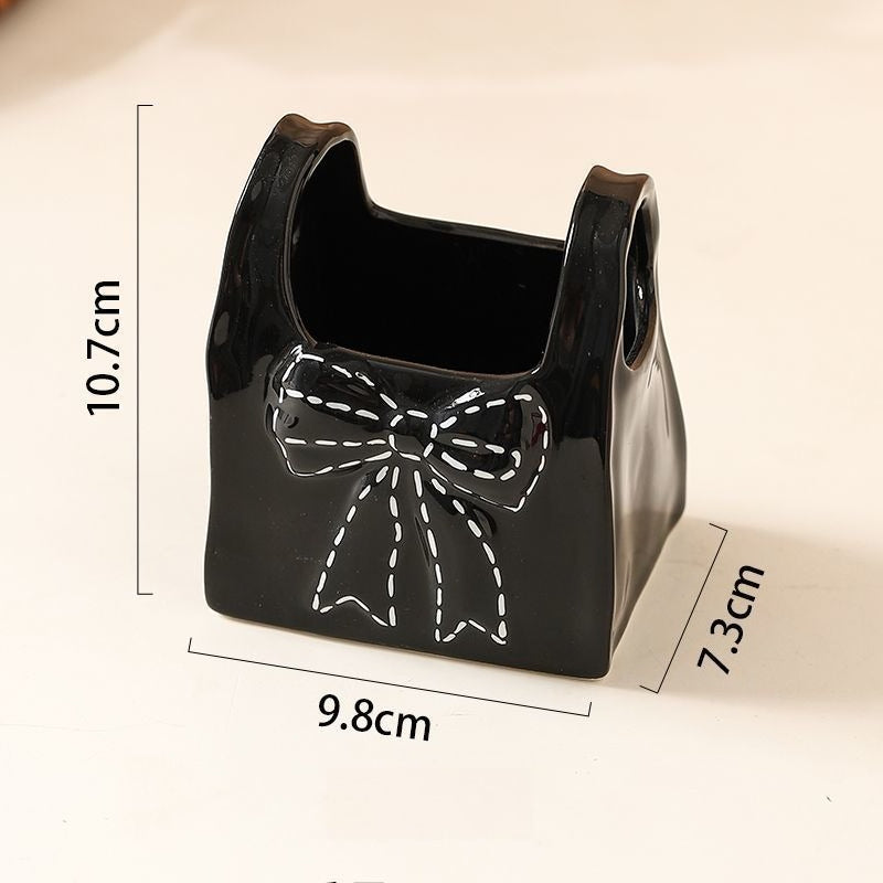 Smiley Bow Ceramic Storage Box