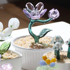 Glazed Cactus Glass Desk Ornament