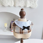Plaid Pet Bib Bandana Scarf