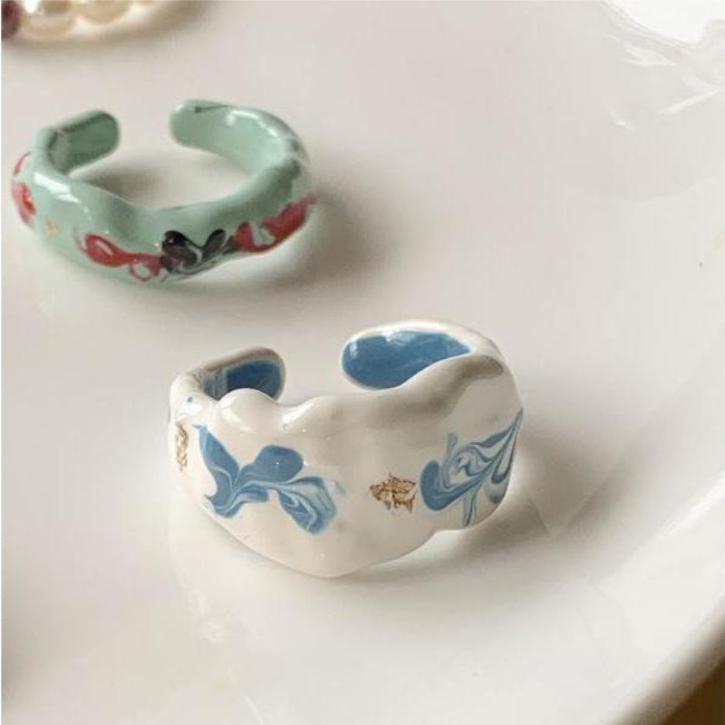 Open Design Drip Couple Ring - Modomu